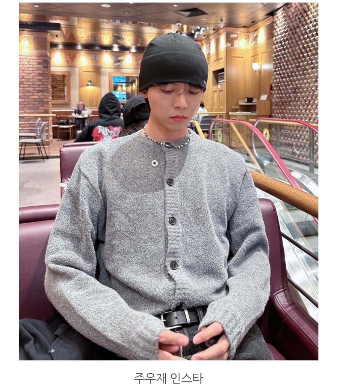 토니웩 알파카 모헤어 가디건 / XL / 카본 상품이미지2