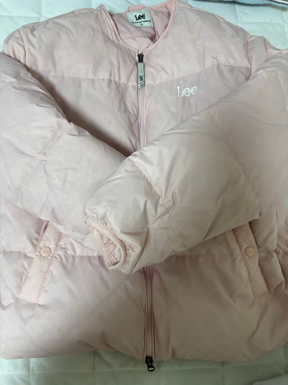 리 카라리스 미들 다운 자켓 핑크 상품이미지3