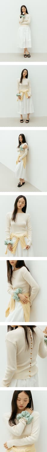 더라이 therye Boat-neck Button Cardigan 상품이미지2