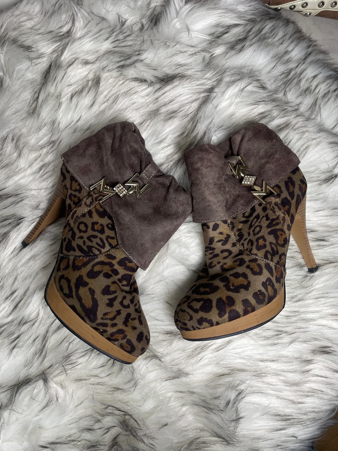 Leopard 호피 가보시 갸루 힐 상품이미지2