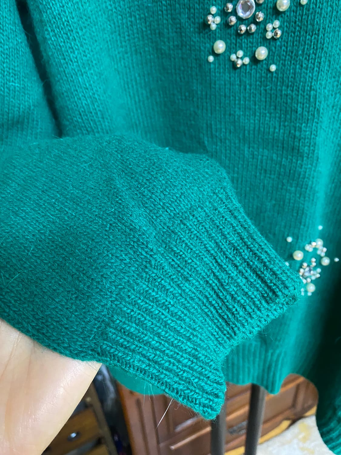 진주 비즈 니트 L 상품이미지5