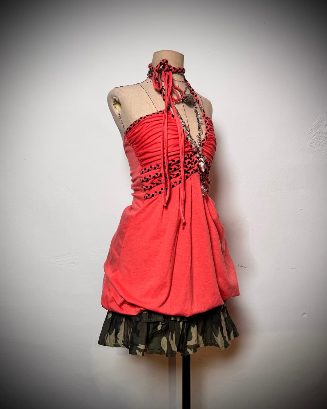 카모 포인트 데님 캉캉스커트 상품이미지3