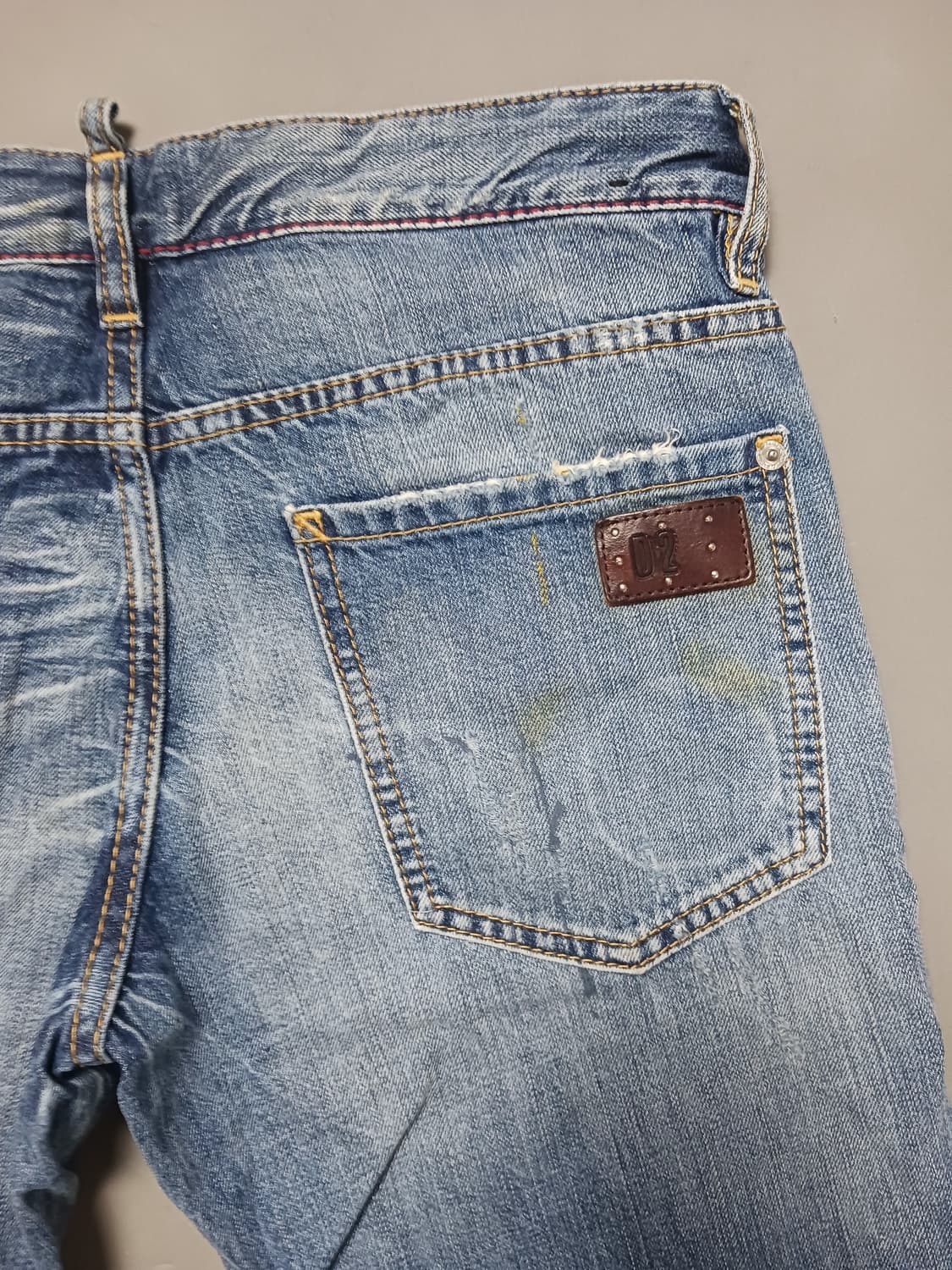 [30] 정품 디스퀘어드2 옐로우페인티드 레드스트랩 슬림진 청바지 상품이미지9