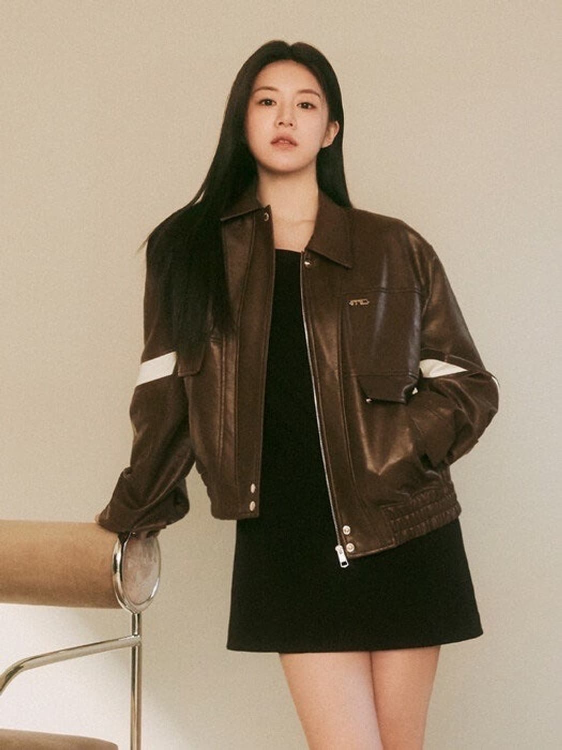 마리떼 레더자켓 (고윤정착용) 상품이미지1