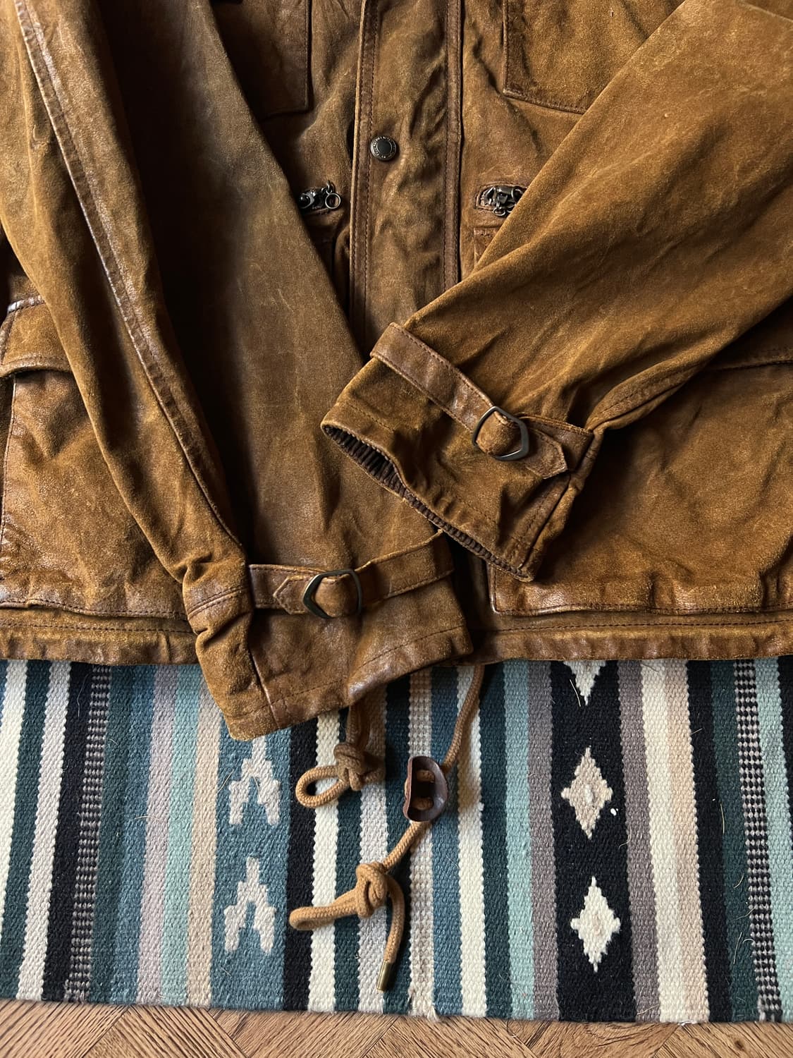 [L]폴로 랄프로렌 오일 페이드 스웨이드 헌팅 자켓 상품이미지5