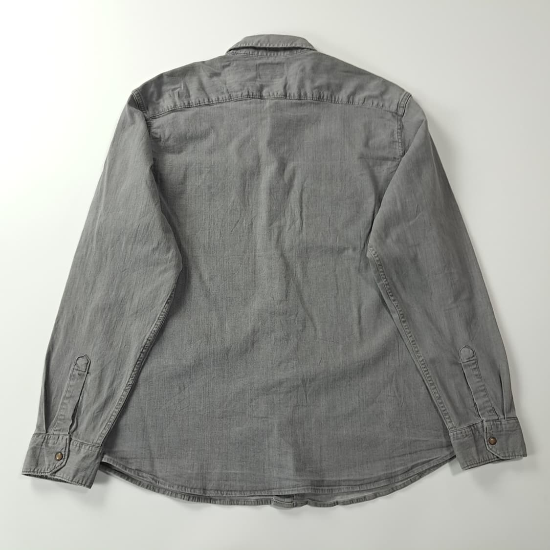 CJ294 XL 랭글러 애쉬그레이 샴브레이 웨스턴 스판 셔츠 남방 상품이미지6