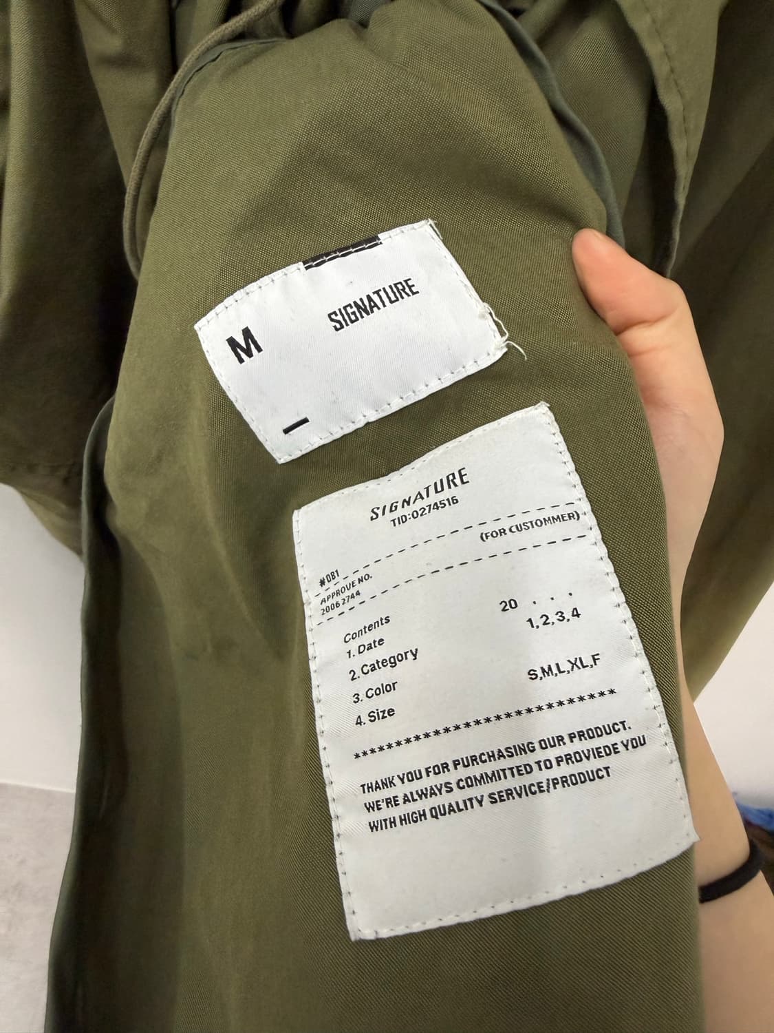 빈티지 M65 카키 피쉬테일 자켓 H2957 상품이미지5