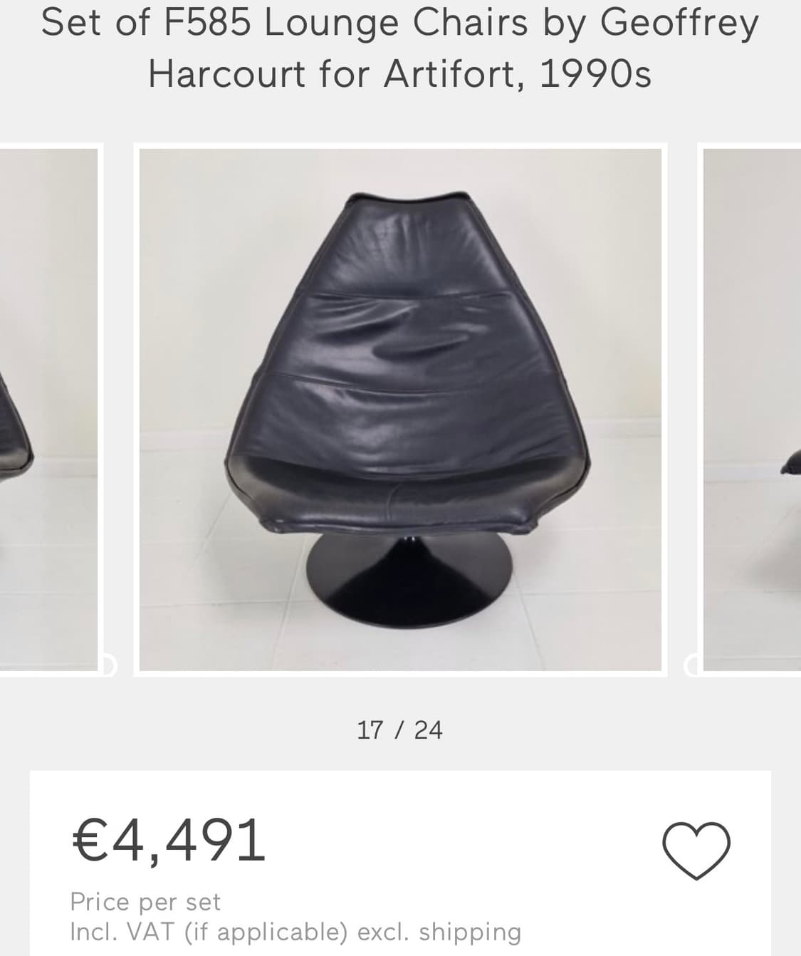 빈티지체어 빈티지 아티포트 artifort F585 라운지 체어 상품이미지6