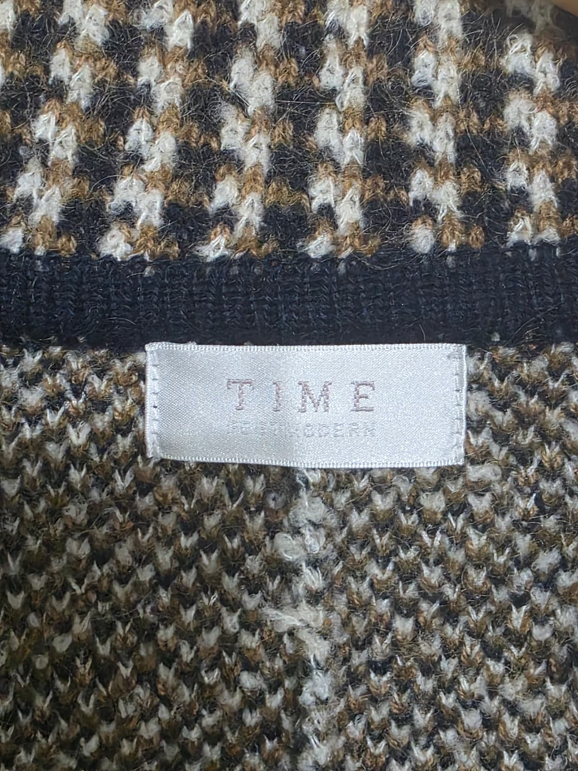 한섬) 타임 TIME  브라운×블랙 글렌체크 울 혼방  재킷  상품이미지3