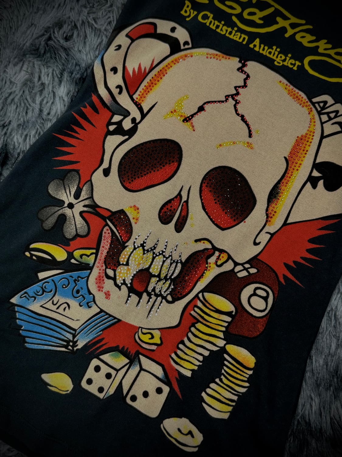 Ed Hardy 스컬 큐빅 블랙 슬리브리스 상품이미지5