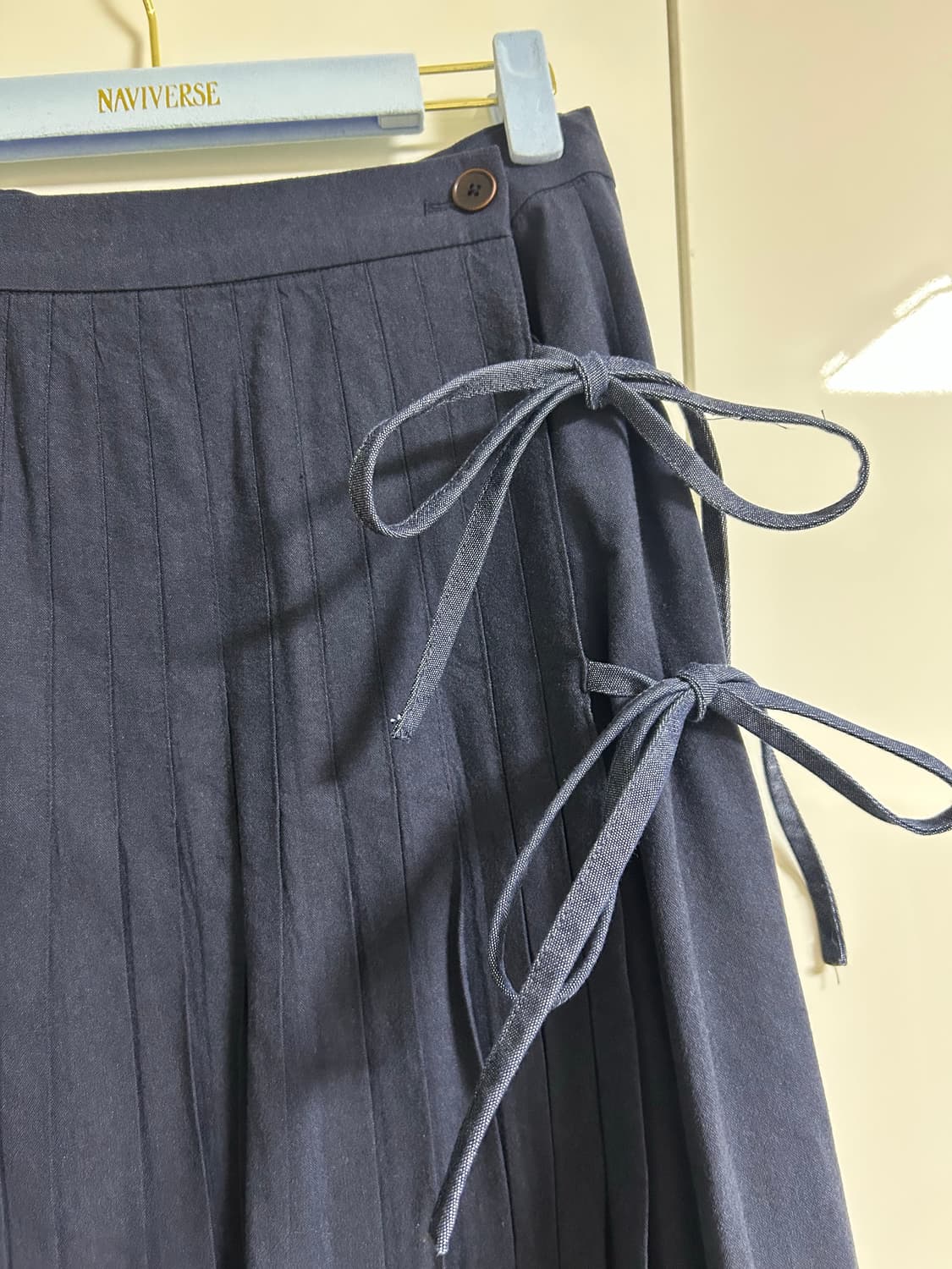 Misuabarbe 미수아바브흐 데님 플리츠 스커트 상품이미지2