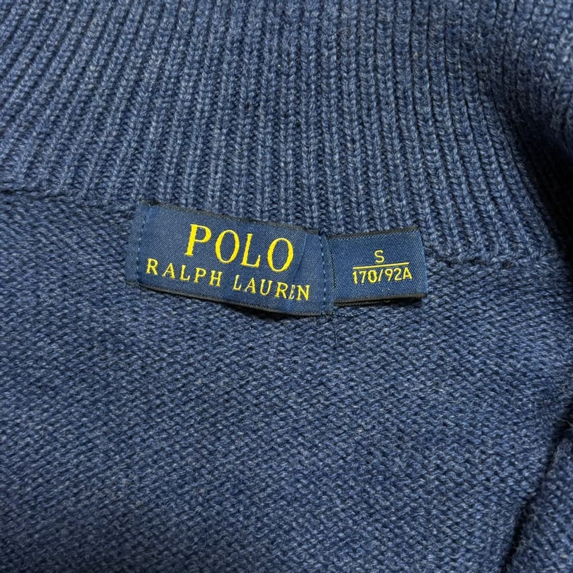 S 폴로랄프로렌 코튼 블루 반집업 니트 상품이미지4