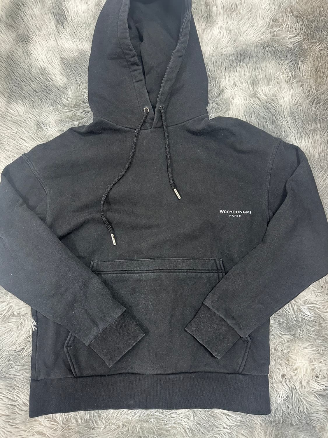 [플라워/44] 우영미 플라워 백로고 후드티 상품이미지1