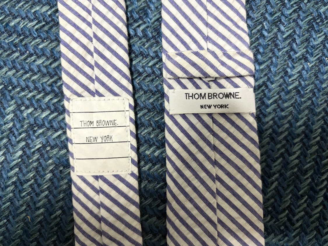 톰브라운 블루 시어서커 넥타이 상품이미지4