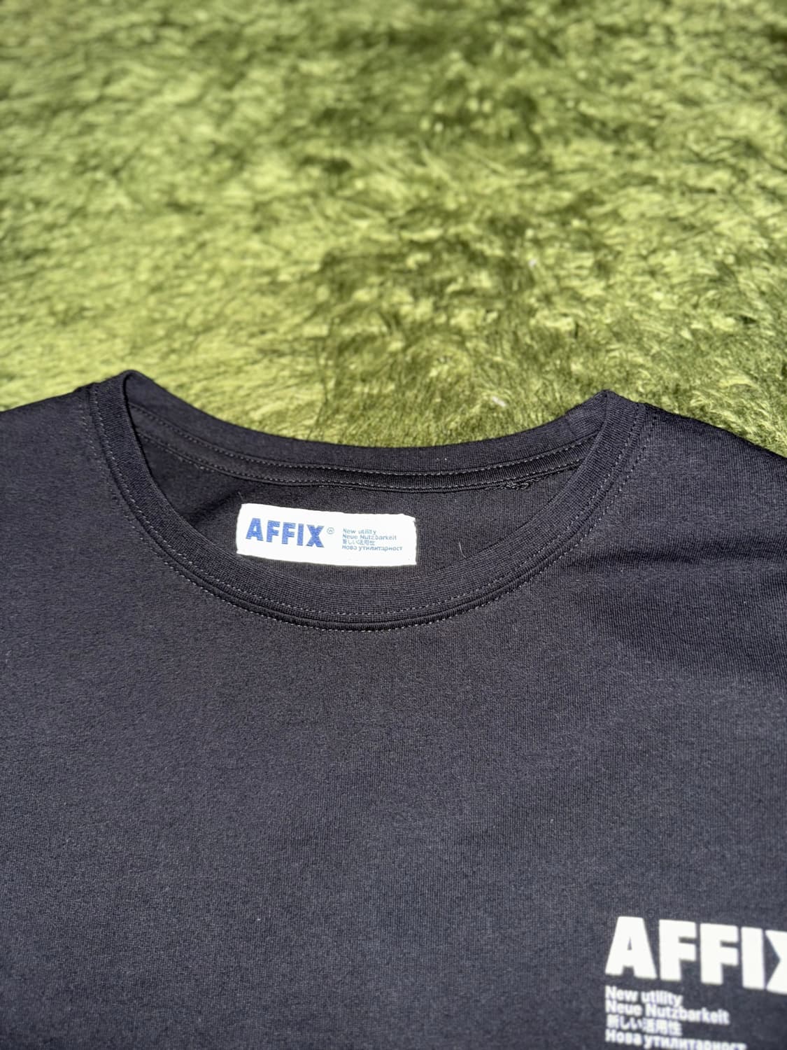 [S] AFFXWRKS 아픽스 오리지널 로고 프린트 롱슬리브 블랙 상품이미지3