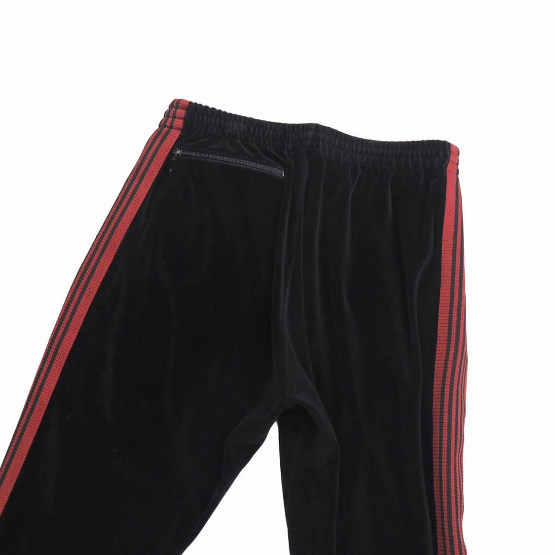 Needles 니들스 벨로아 트랙팬츠 블랙 레드 - M사이즈 상품이미지4