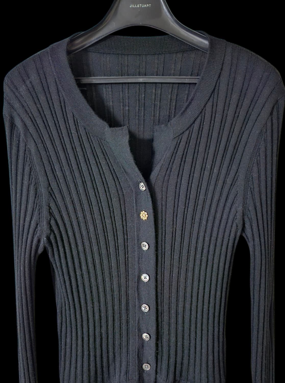 앳코너 울 100 여성 니트 블랙 가디건 M / 상태 좋음 상품이미지7