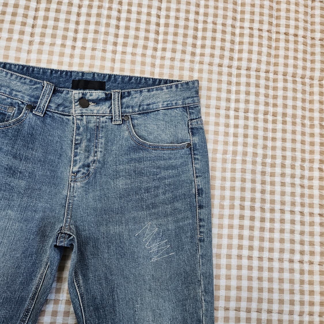 플랙 스키니핏 스판 청바지 남자32 상품이미지3