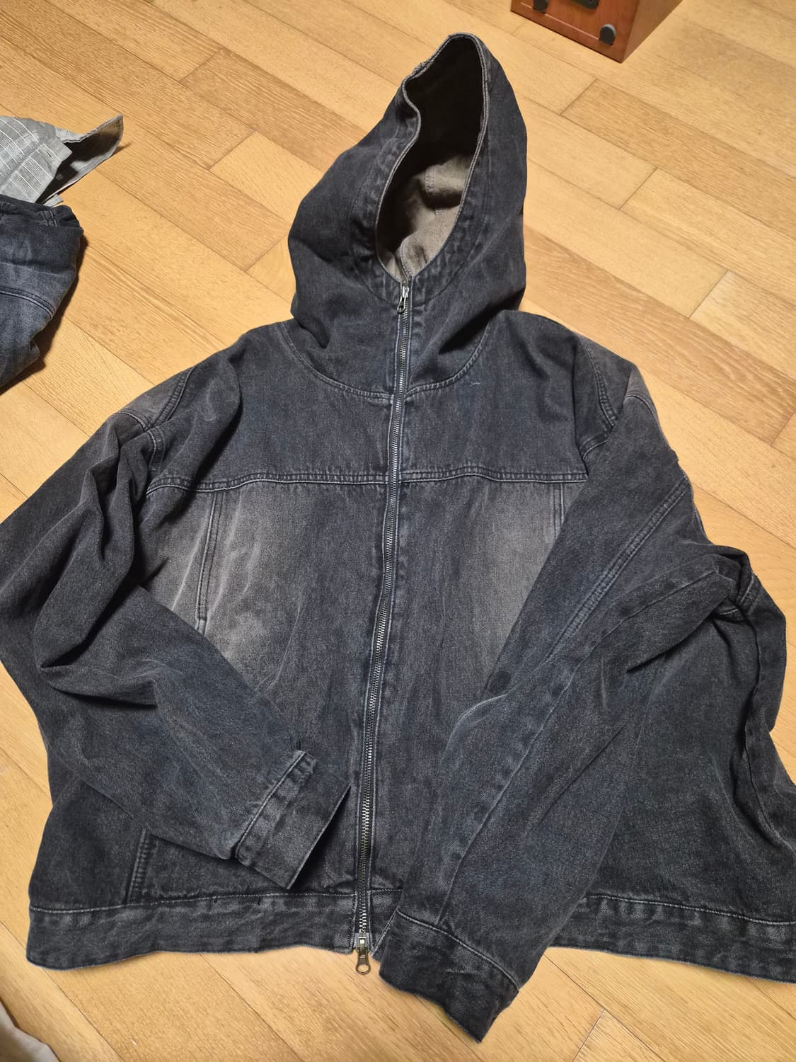 빈티지 데님 후드 집업 상품이미지1