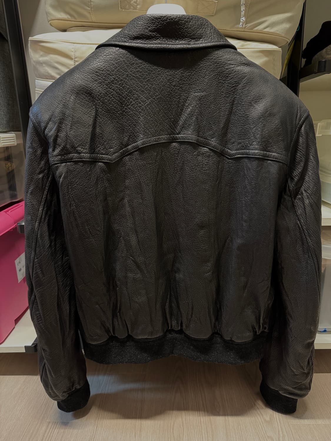 [S]렉토 벤 크링클 레더 자켓 상품이미지3