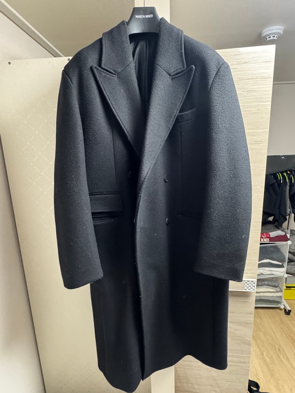 수아레 / 울 블렌드 더블 갱코트 블랙 / L 상품이미지1