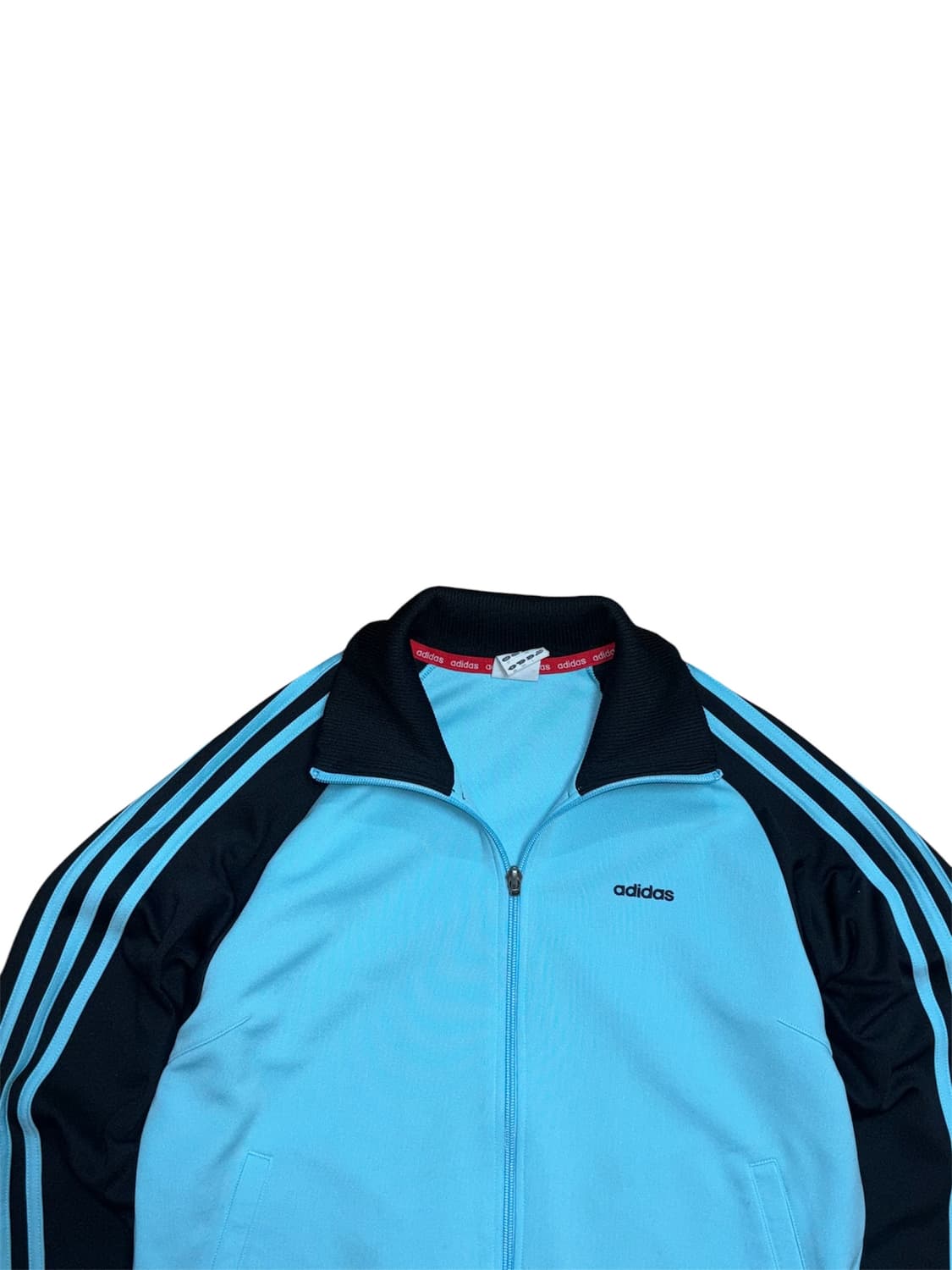 아디다스 레어 하늘색 검정 져지 트랙탑 상품이미지5