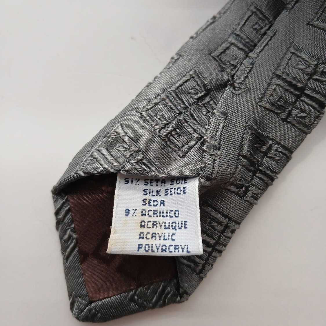 지방시 실크 그레이 로고 자카드 넥타이 9.6cm B등급 A18689
 상품이미지9