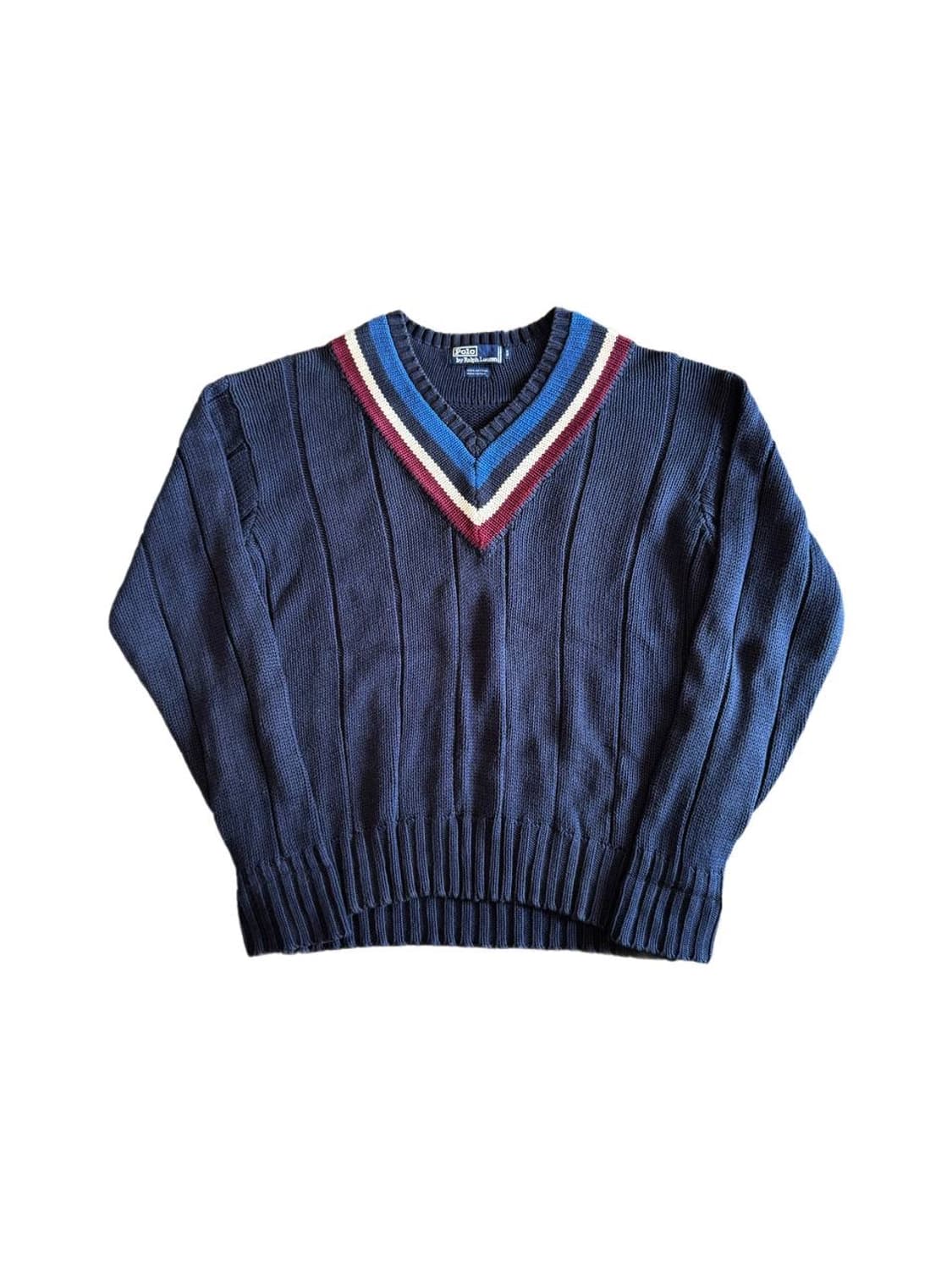 폴로 랄프로렌 브이넥 코튼 스웨터 상품이미지1