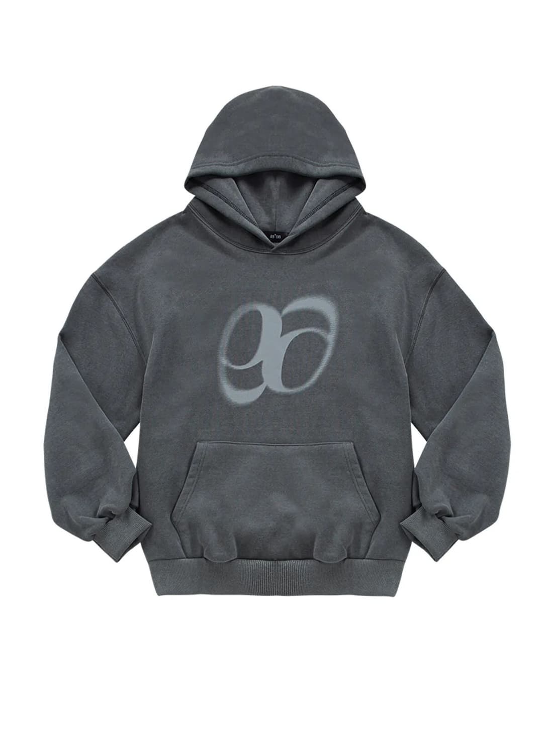 애즈온 피그먼트 워싱 후드티 차콜 상품이미지2