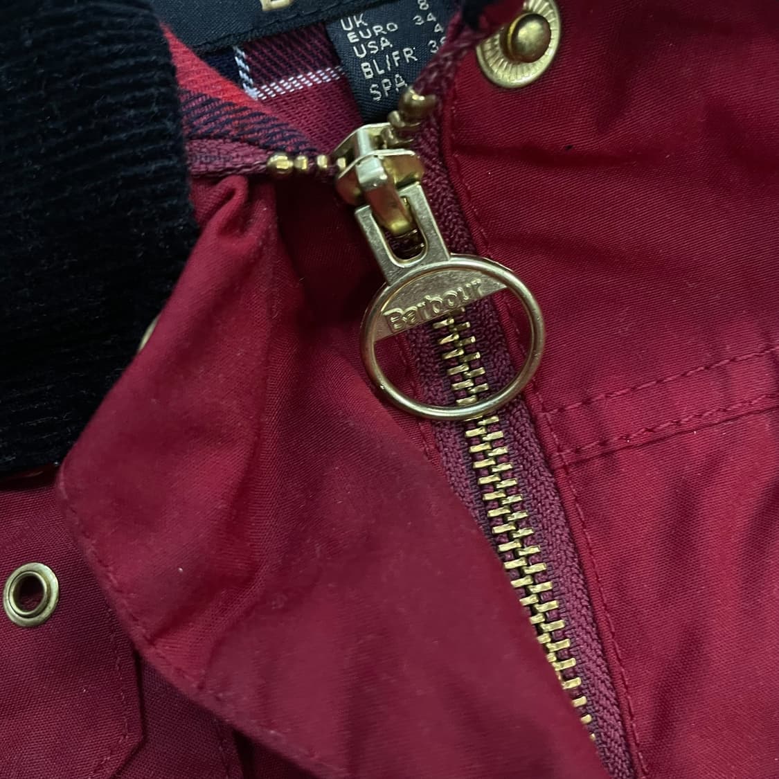 바버 Babour 인터네셔널 왁스 자켓 레드 상품이미지4