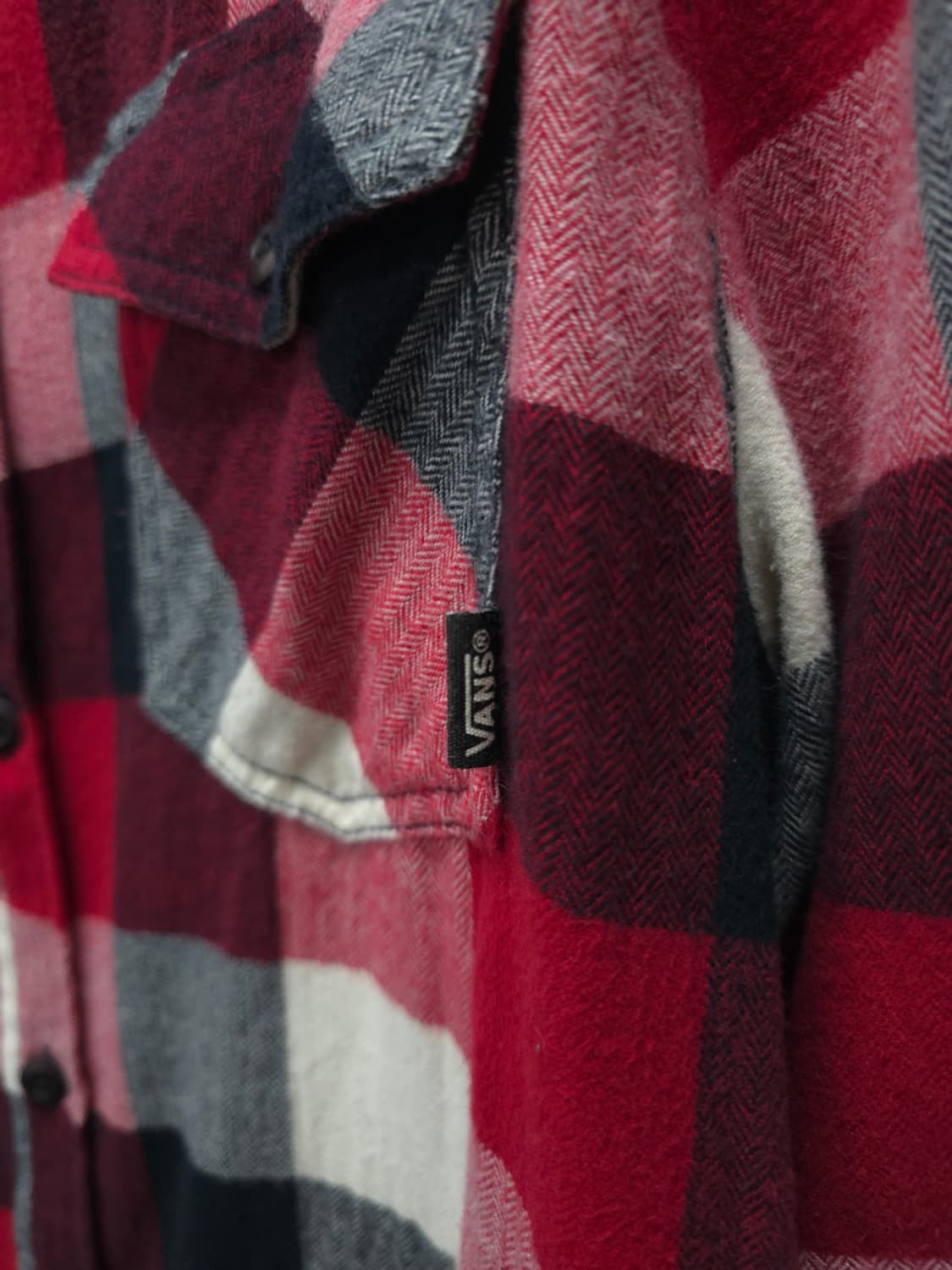 ​반스 체크 플란넬 셔츠 레드 (95) 상품이미지4