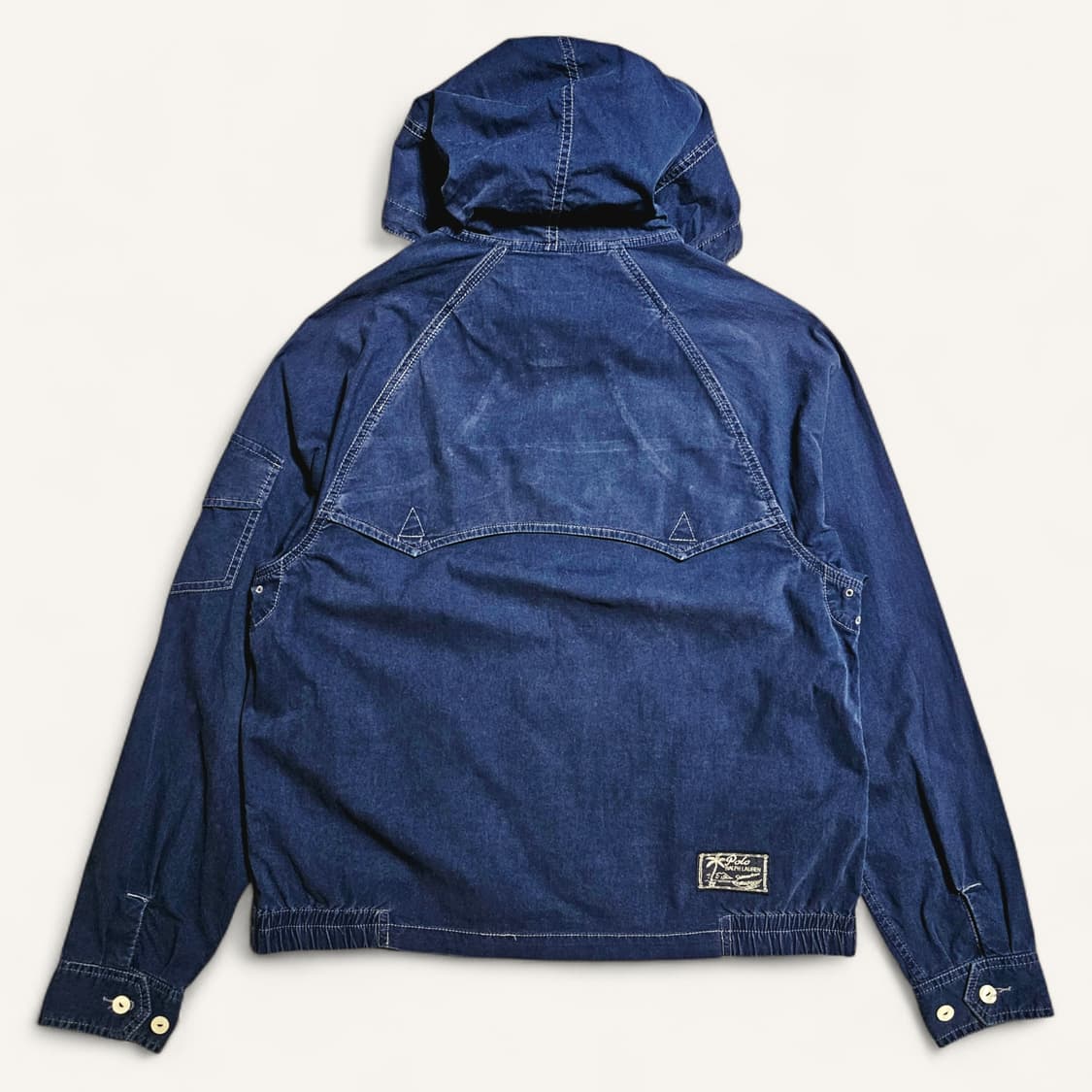 [M(105)][폴로 랄프로렌]00's빅포니 가먼트다잉 코튼 후디 자켓 상품이미지2