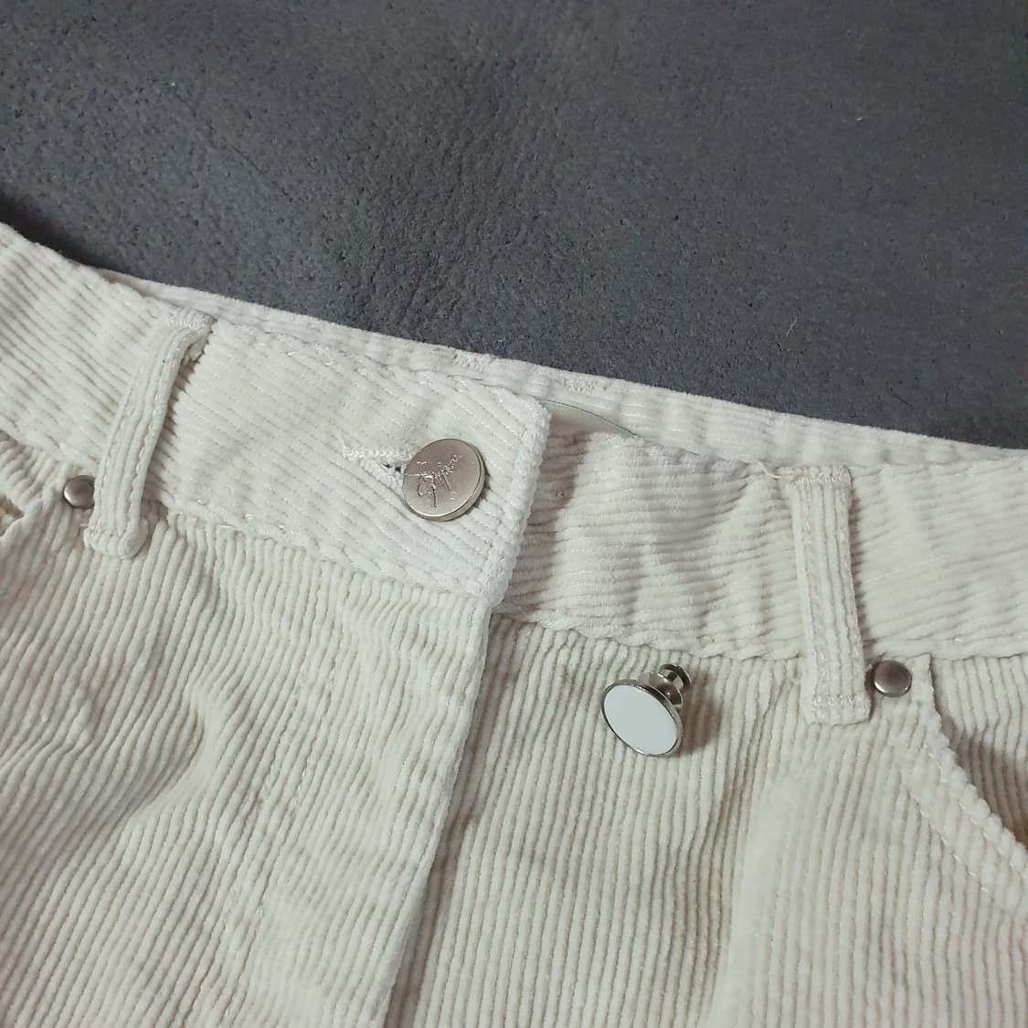 SIYAZU 시야쥬 코듀로이 와이드 팬츠 2(M) 크림 상품이미지2