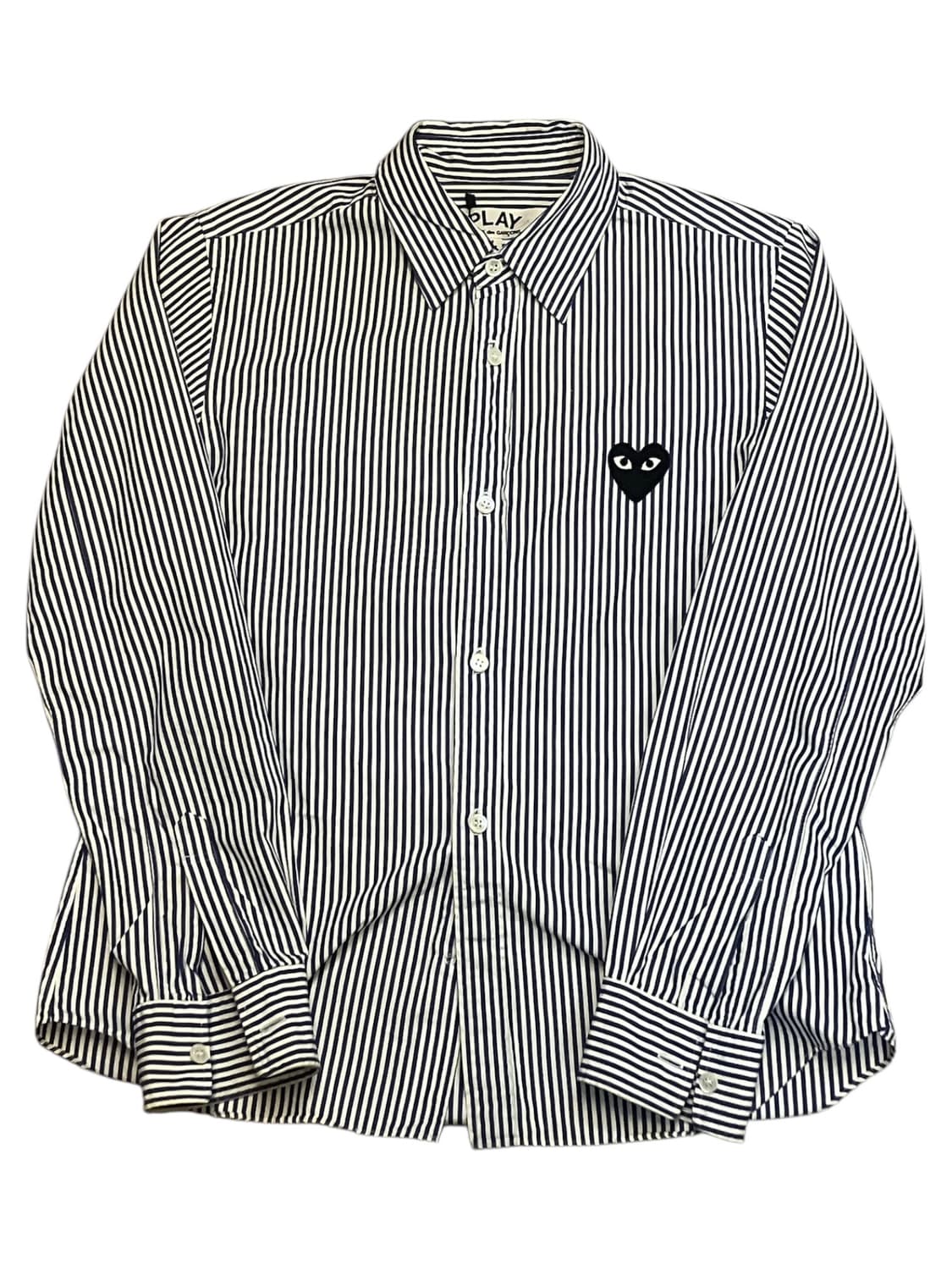 꼼데가르송 스트라이프 셔츠 네이비 화이트 L  #csz2281  상품이미지3