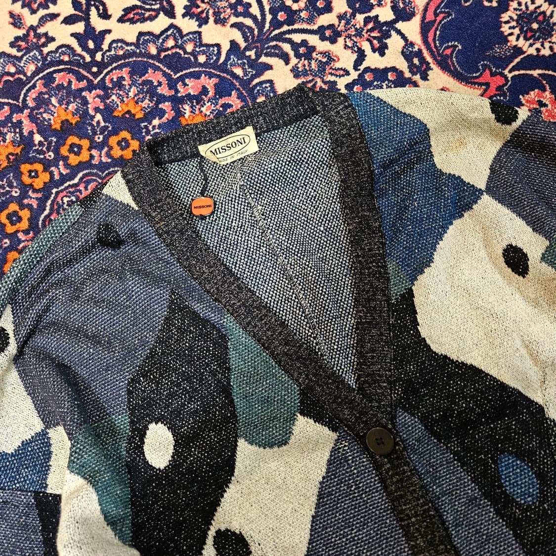 미쏘니(MISSONI) 멀티컬러 라인 하프 가디건 Free 상품이미지4