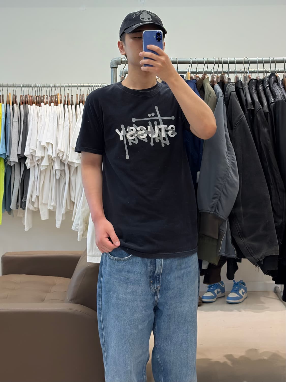 스투시 블랜디드 폰트 로고 티셔츠 상품이미지6