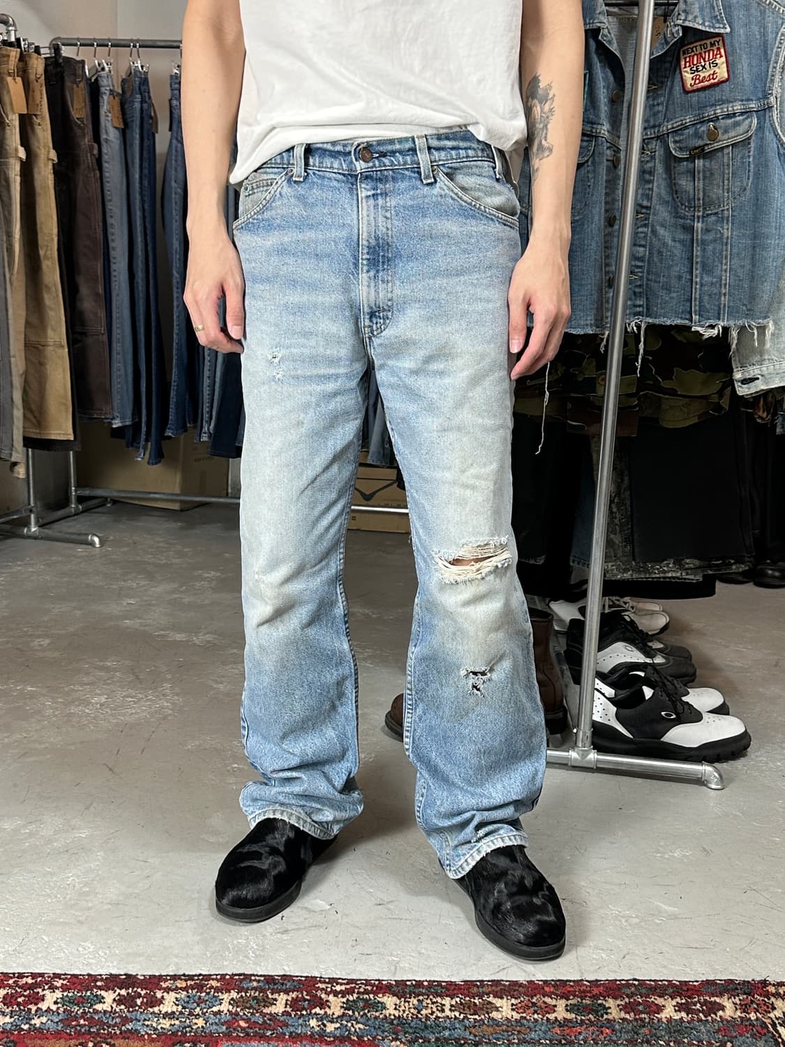 80's USA Made 빈티지 리바이스 517 오렌지탭 부츠컷 그런지 상품이미지3