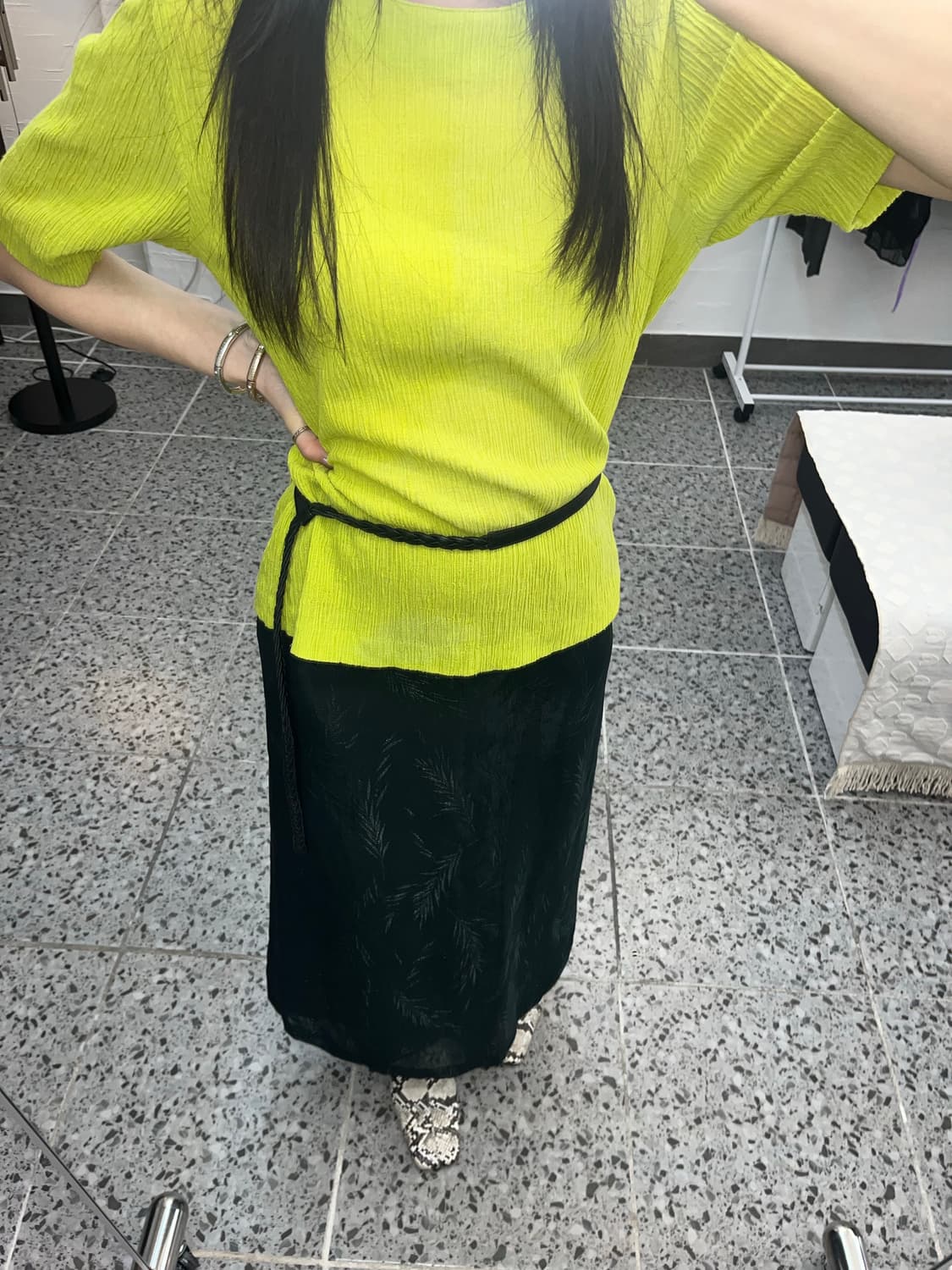 리프 포인트 롱스커트 상품이미지2