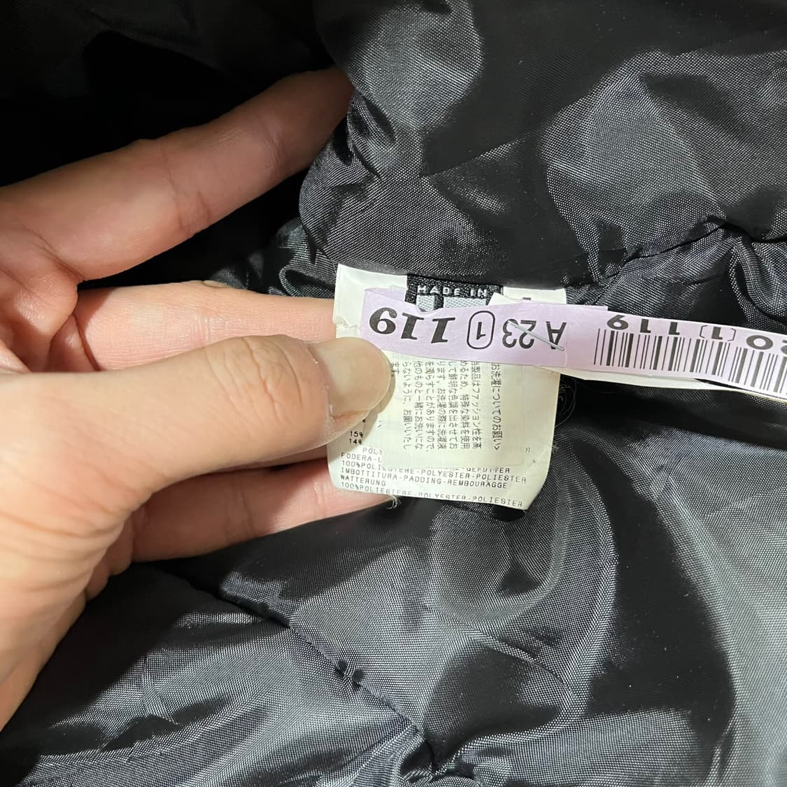 베르사체 진스 꾸뛰르 90s 락시크 블루 디테일 지퍼 패딩 자켓 상품이미지7