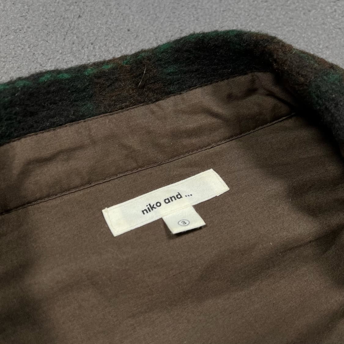 niko and 니코 앤드 브라운 플란넬 체크 울 모헤어 셔츠 자켓 상품이미지4