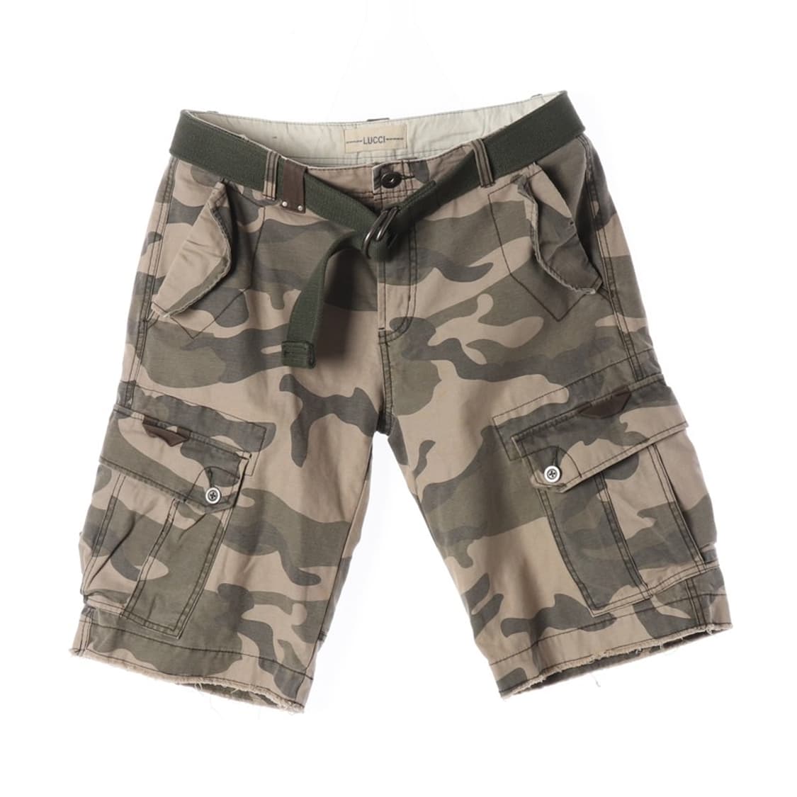 LUCCI 카모플라쥬 벨티드 카고 반바지 L 상품이미지1