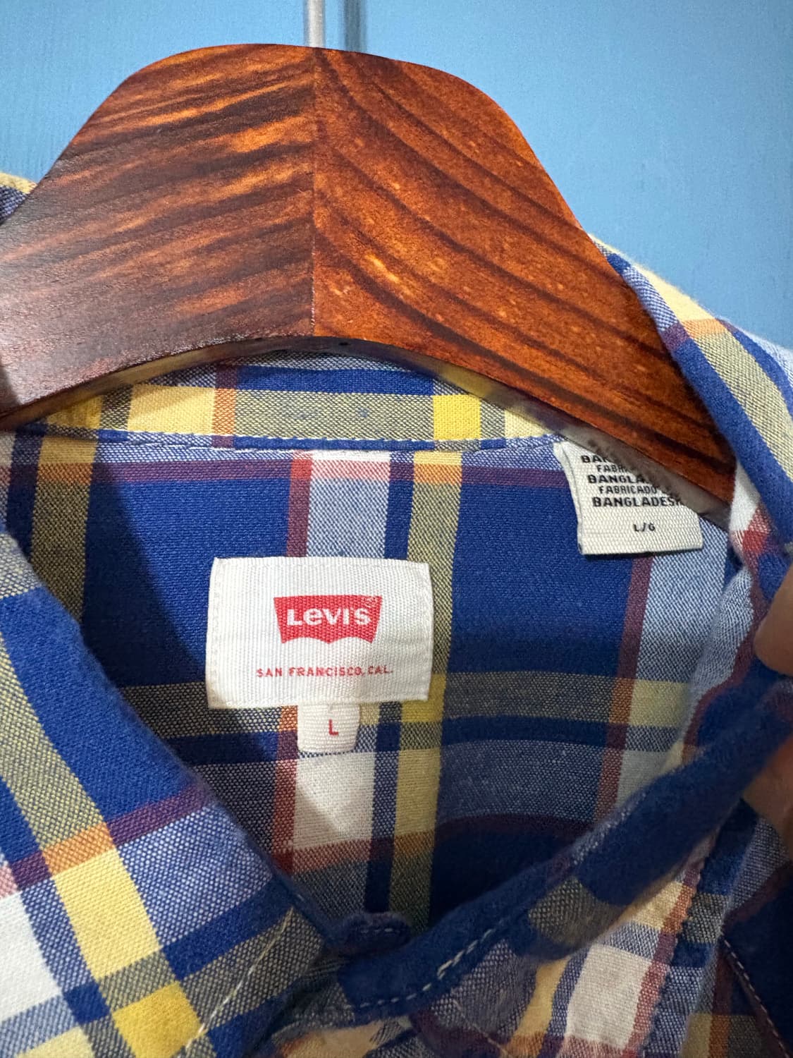 00‘s Levis Check Western  shirt. 상품이미지5
