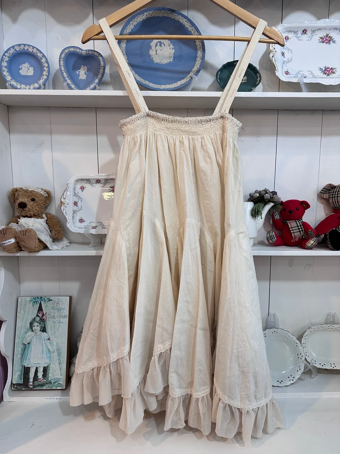 아이보리 캉캉 원피스 프릴 장식 상품이미지1