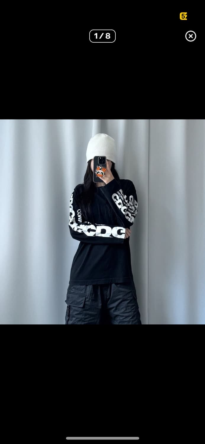 꼼데가르송 롱 슬리브 블랙 상품이미지2