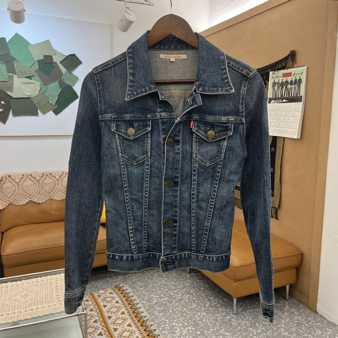리바이스 레드탭 올드스쿨 Y2K 대장급 딱붙핏 데님자켓 M C10814 상품이미지3