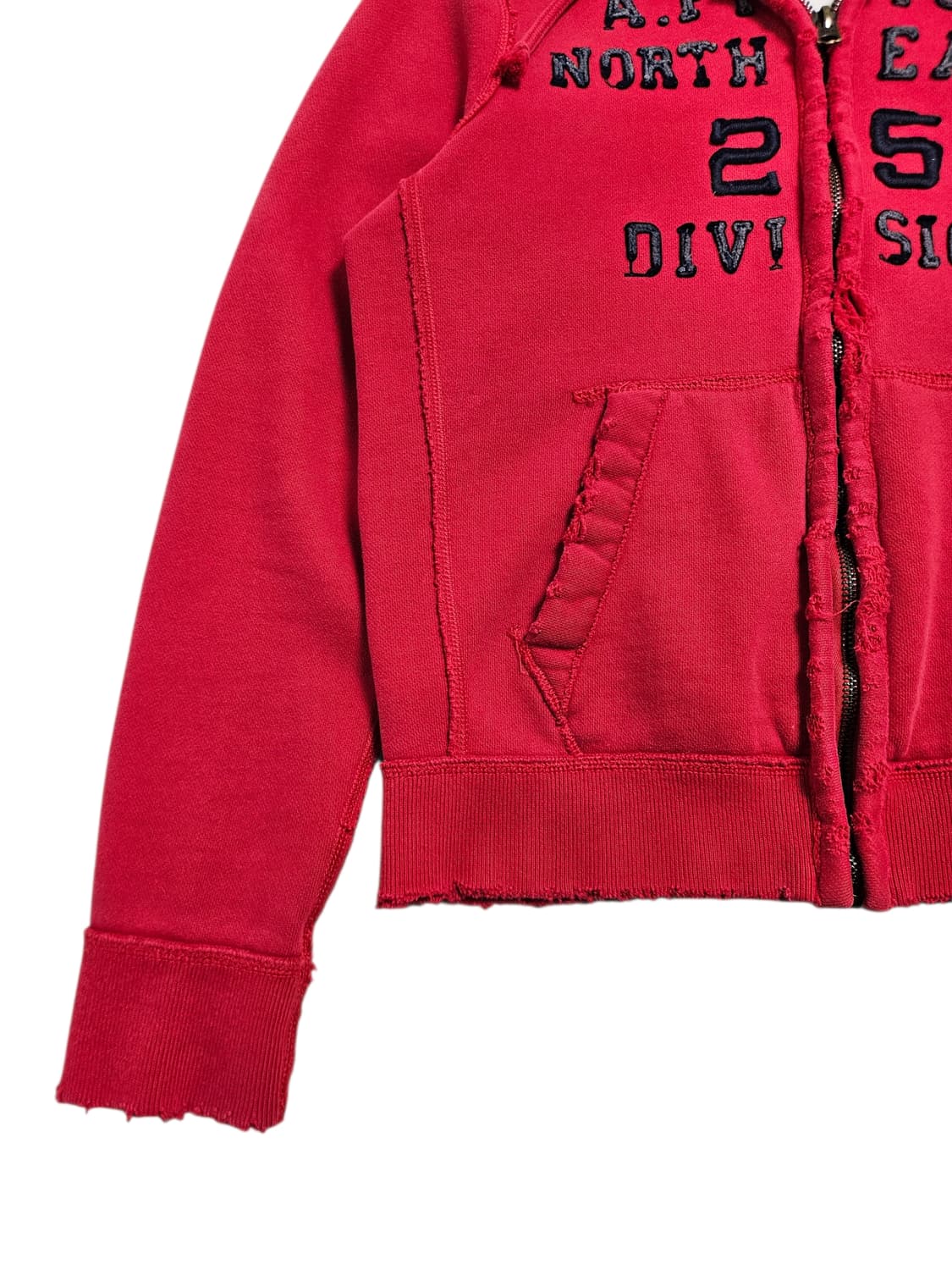 아베크롬비 머슬핏 후드 집업 레드 상품이미지4