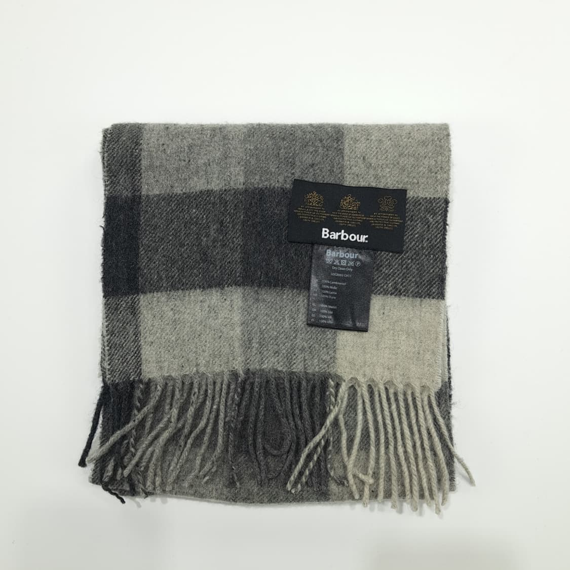 MX228 바버 그레이 버팔로체크 램스울 목도리 머플러 상품이미지6