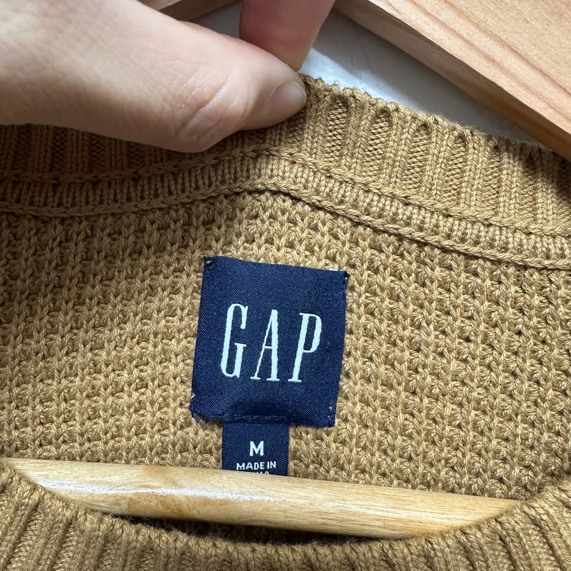 올드 갭 와플 니트 머스타드 상품이미지2