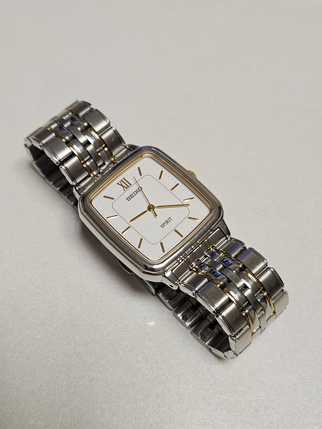 빈티지 세이코 스피릿 사각 은장 쿼츠 시계 상품이미지1