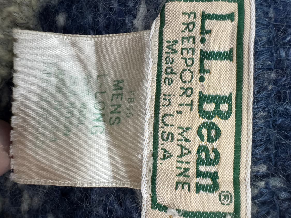 L.L.Bean 엘엘빈 니트 노르딕 블루L사이즈 판매 made in us 상품이미지3